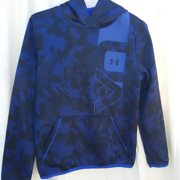 Under Armour Blue and Black Hoodie Youth Large - Picture 1 of 7